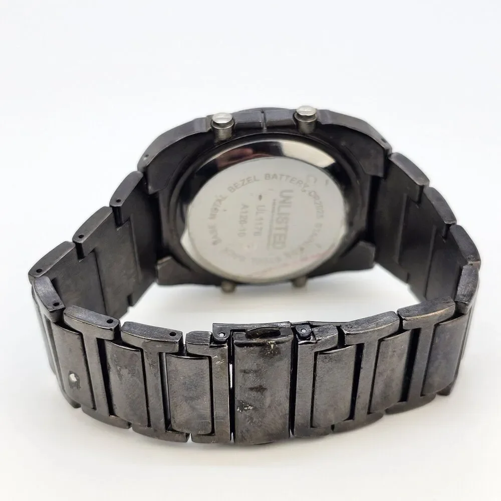 Kenneth Cole Unlisted Men Digital Watch 44MM Black Bracelet Band 7